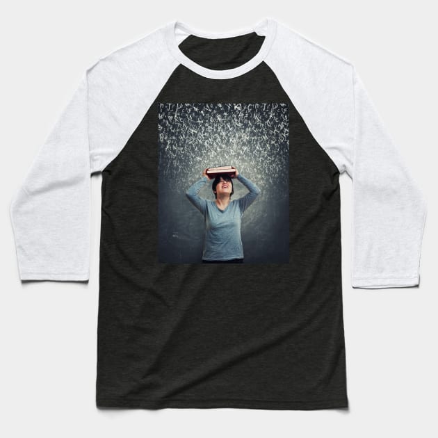 falling letters Baseball T-Shirt by 1STunningArt